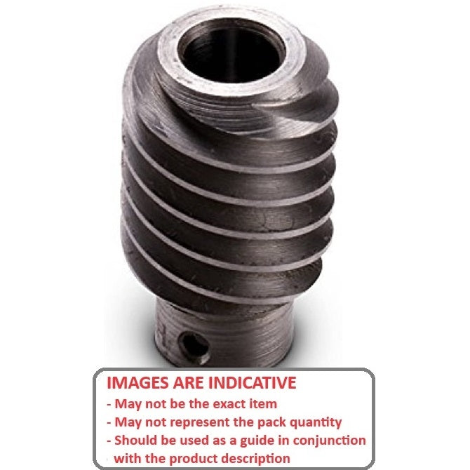 1029904 | WM1R15-1-040HP080-ST (Each) --- Worms Gears - Module 1.5 - Worm tooth Module 1.5 (Series 1) - Steel Worm