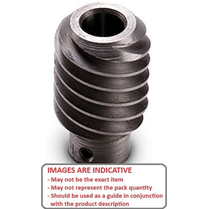 1029904 | WM1R15-1-040HP080-ST (Each) --- Worms Gears - Module 1.5 - Worm tooth Module 1.5 (Series 1) - Steel Worm