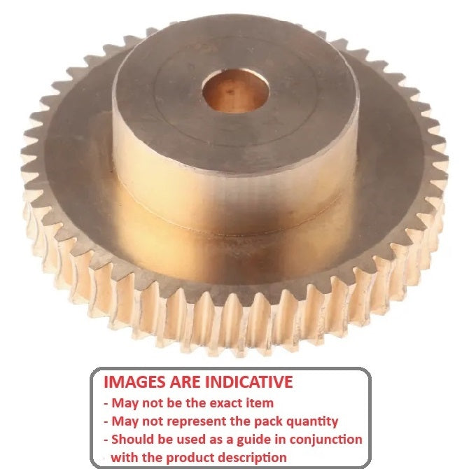 1228729 | WG1R32-060-05HP0635-BRZ --- Worm Gears - 32DP x 60 x 6.35 mm