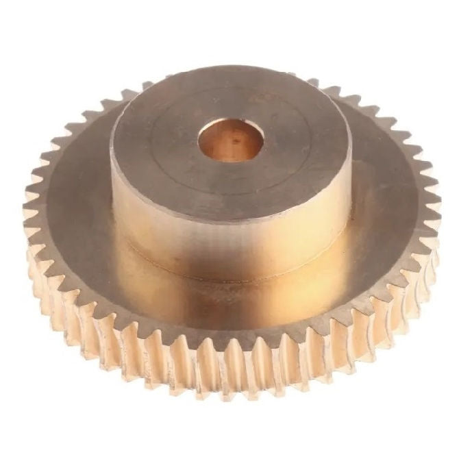 1002671 | WG1R-080-060-080-COP (Each) --- Worm Gears - Pitch Module 0.8 - 60 tooth - 3 Deg 17 Min Module 0.8 - Copper Alloy - CAC502 Gear