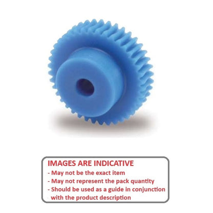 1002650 | WG1R-080-030-050-ACE (Each) --- Worm Gears - Pitch Module 0.8 - 30 tooth - 4 Deg 24 Min Module 0.8 - Polyacetal White Gear