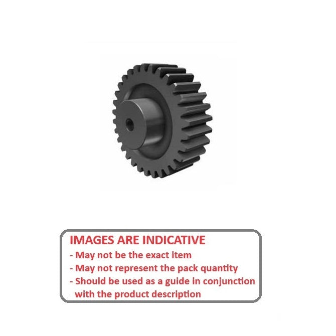 1232292 | WG1R24-030-06HP0475-NYB (Each) --- Worm Gears - Pitch 24DP - 30 tooth - 4 Deg 46 Min with 14.5 Deg Pressure Angle 24DP - Nylon - Mineral Filled Black
