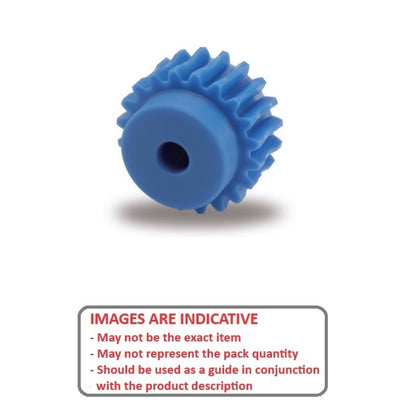 1036039 | WG2R10-100-020-060-ACE (Each) --- Worm Gears - Pitch Module 1.0 - 20 tooth - 7 Deg 11 Min Module 1.0 - Polyacetal White Gear
