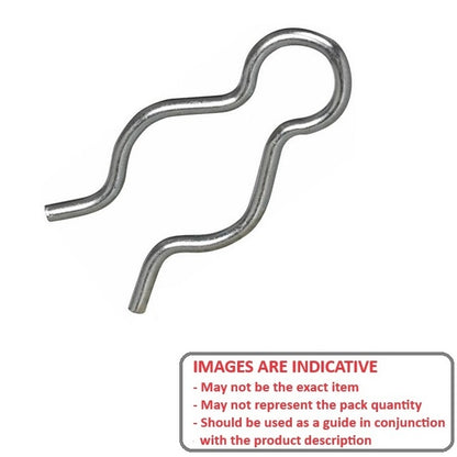 1070073 | HPE-064-12-022-C (PK-50) --- Hitch External Pins - 6.35x1.6x1.2 mm - Spring Wire, Oil-Tempered Pin