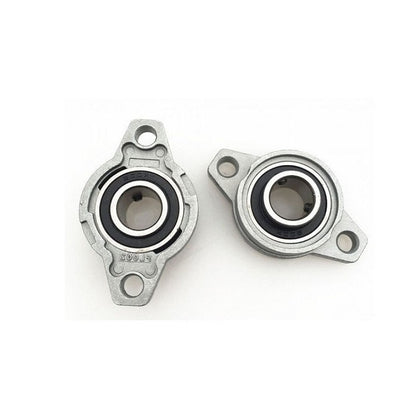 1081828 | KFL08 (Each) --- Flanged 2 Bolt Housing and Bearing Assembly - 8x26x48 mm Rigid - Aluminium