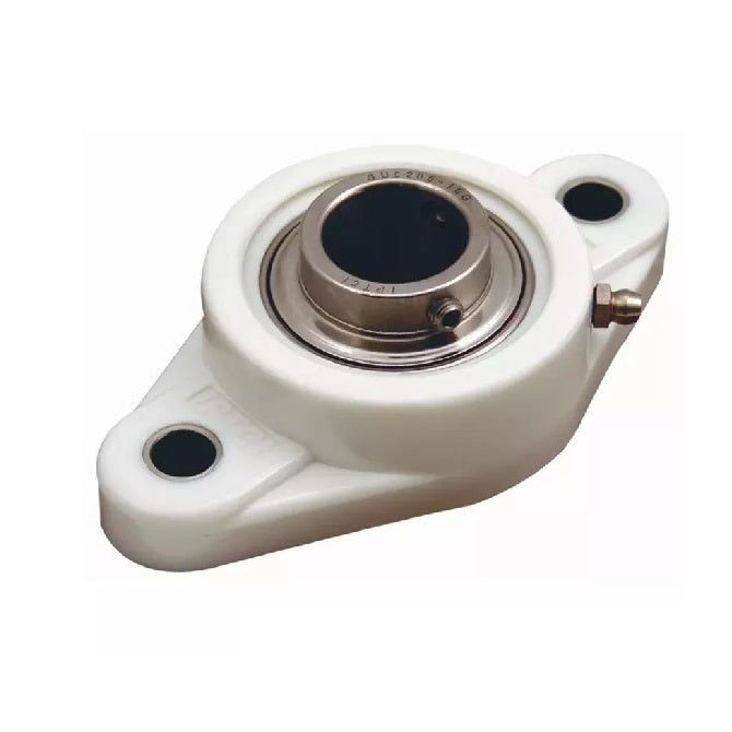 Housing and Bearing Assembly - Flanged 2 Bolt - Rigid - Plastic and Stainless