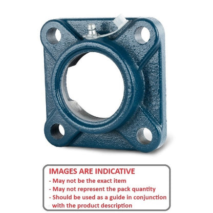1186400 | F205 (Each) --- Flanged Square Cast Iron Housings - 95x35.7x14 mm - Cast Iron Housing