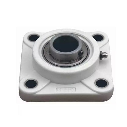 Flanged 4 Bolt Housing Assembly - 19.05x13.494x85.725 mm - Thermoplastic and Chrome Steel