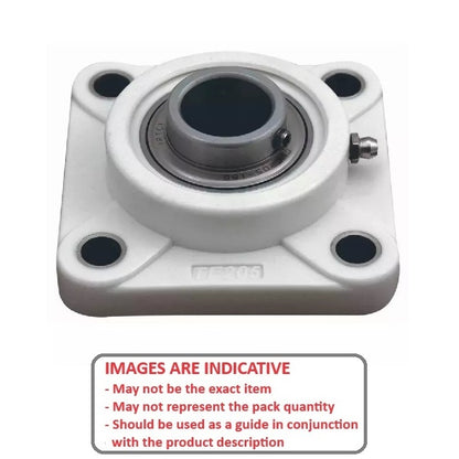 1119797 | IP-227RS (Each) --- Flanged 4 Bolt Housing and Bearing Assembly - 19.05x13.494x85.725 mm Rigid - Thermoplastic and Chrome Steel