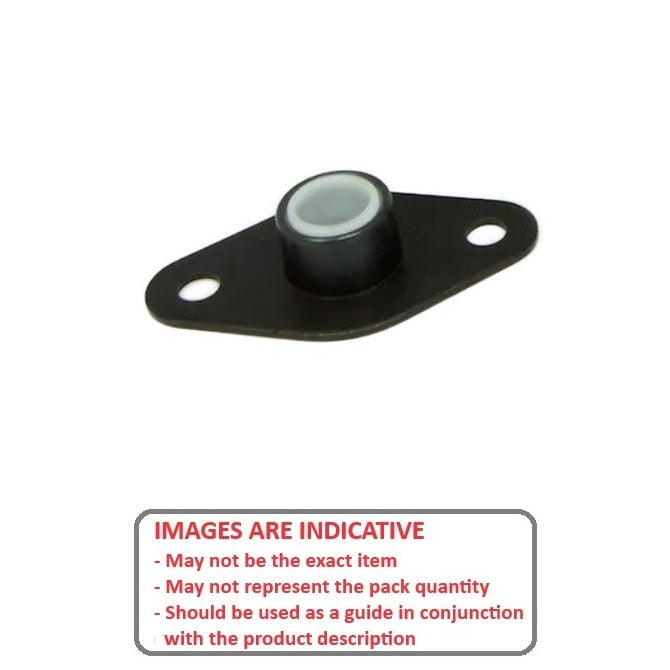 1067656 | BFM-6M-AF (PK-2) --- Flanged 2 Bolt Housing and Bearing Assembly - 6x45x11 mm Self Aligning - Delrin ™ AF