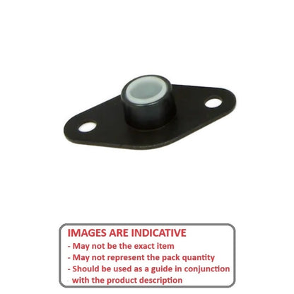 1077474 | BFM-312-AF (Each) --- Flanged 2 Bolt Housing and Bearing Assembly - 7.938x53.34x15.08 mm Self Aligning - Delrin ™ AF