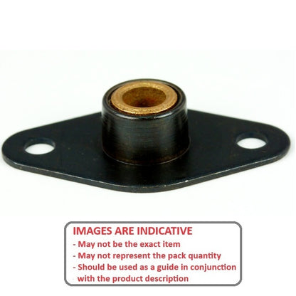 1087262 | BFM-375-B (Each) --- Flanged 2 Bolt Housing and Bearing Assembly - 9.525x53.34x16.67 mm Aligning - Sintered Bronze SAE 840
