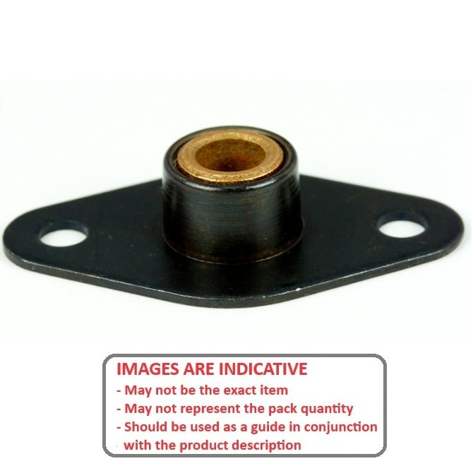 1056979 | BFM-187-B (Each) --- Flanged 2 Bolt Housing and Bearing Assembly - 4.762x45.72x13.46 mm Aligning - Sintered Bronze SAE 840