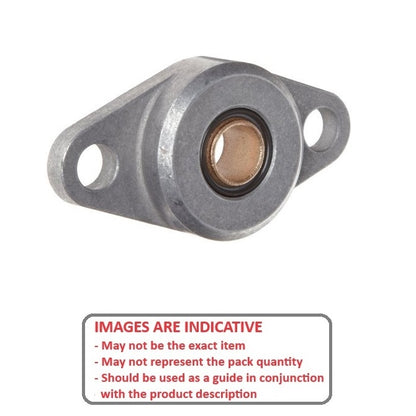 1128733 | HF4-875-B (Each) --- Flanged 2 Bolt Housing and Bearing Assembly - 22.225x79.5x101.6 mm Aligning - Bronze SAE 840 Sintered