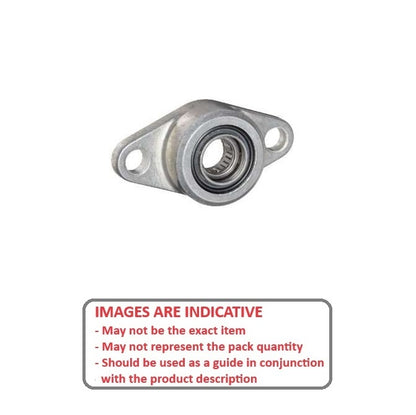 1109096 | HF3-15M-N (Each) --- Flanged 2 Bolt Housing and Bearing Assembly - 15x63.5x82.5 mm Aligning - Steel
