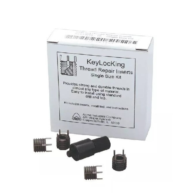 1079774 | KLI-0794F-KIT --- Thread Repair Sets Keylocking Inserts - 5/16-24 UNF (7.94mm) x  1/2-13 UNC (12.7mm) x 10.9 mm