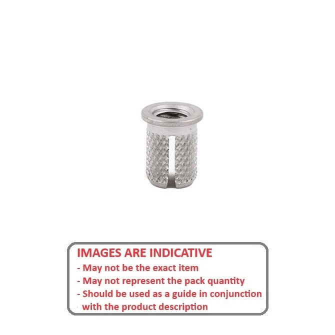 1054895 | IN-EP-042C-079-FS3 (Each) --- Expansion Inserts - 8-32 UNC - 4.17mm - 5.537x7.95 mm Press In - Stainless Steel 303/304 Similar to A2, 18-8 HRB80 Insert