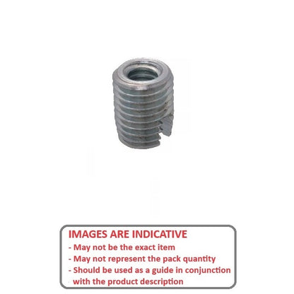 1231542 | IN-TP-040M-13-WSL (Each) --- Self Tapping Inserts - M6 - 6x1mm - 8x12.7 mm For Wood - Stainless Steel Bearing