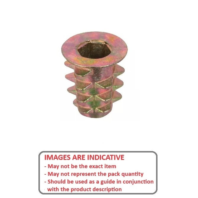 1070884 | IN-TP-064C-13-WHF (PK-10) --- Self Tapping Inserts - 1/4-20 UNC - 6.35mm - 9x13.005 mm For Wood