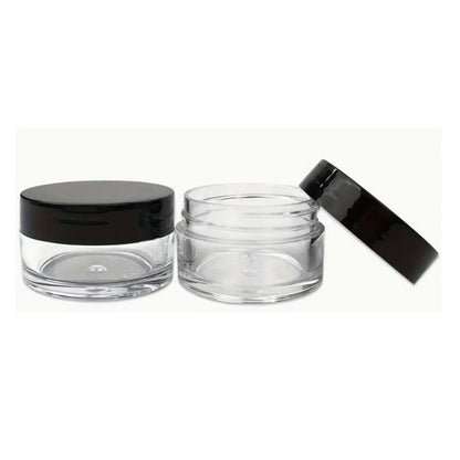 1231659 | JAR-035-020 (PK-10) --- Bottles Containers - Type Plastic Jar 10 ml - Clear Plastic with Back Screw Top - Plastic Container