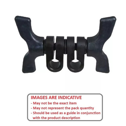 1088282 | SJ-10DRS (Each) --- Swivel Joints - 9.53x12.7x38.1 mm Double Wing Knob