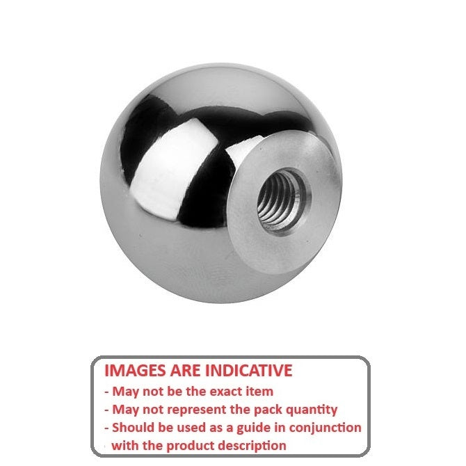 1088225 | KF095C-025-TPST --- Ball Knobs - 3/8-16 UNC (9.53mm) x 25.4 mm x 12.7 mm