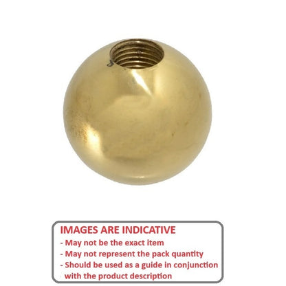1077344 | KF079C-025-TPBR-P (Each) --- Ball Knobs - 5/16-18 UNC - 7.94mm - 25.4 - - Female Threaded - Brass Knob