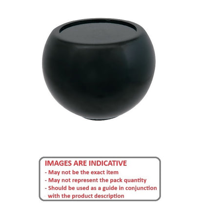 1087424 | KF095C-048-TRT (Each) --- Ball Knobs - 3/8-16 UNC - 9.53mm - 47.63x12.7 mm Female Threaded - Plastic Knob
