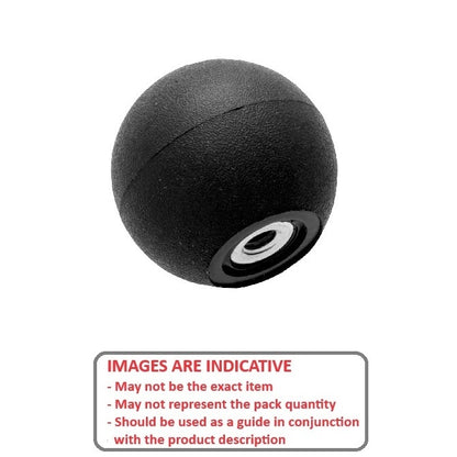 1086983 | KF095C-038-TSFT (Each) --- Ball Knobs - 3/8-16 UNC - 9.53mm - 38.1 - - Female Threaded - Rubber Knob