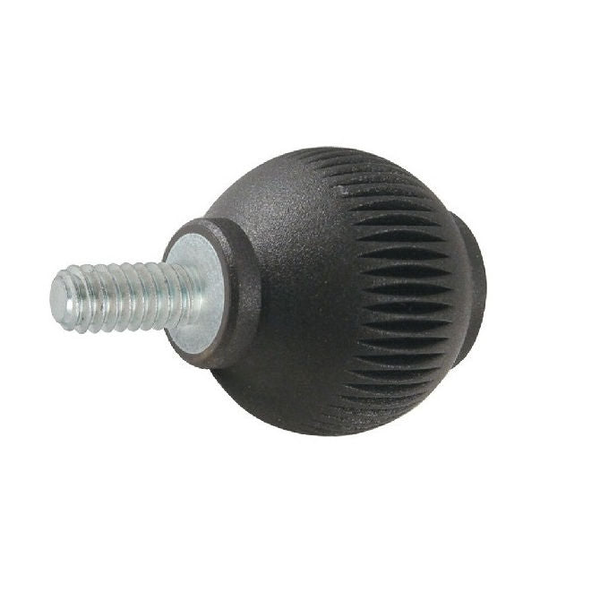 1072565 | KM064C-025-NG (PK-10) --- Ball Knobs - 1/4-20 UNC - 6.35mm - 24.89x20.1 mm Male Threaded - Steel Knob