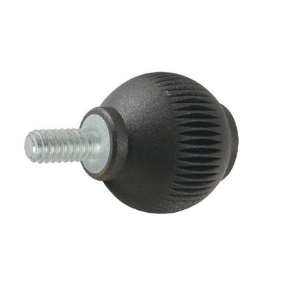 1072565 | KM064C-025-NG (PK-10) --- Ball Knobs - 1/4-20 UNC - 6.35mm - 24.89x20.1 mm Male Threaded - Steel Knob