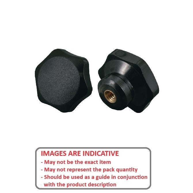 1104846 | KF127P-099-6L-ST --- Lobe Knobs - 12.70 Through Hole x 99.06 mm x 34 mm