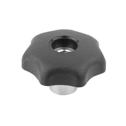 1062727 | KF050M-025-7LQA (PK-10) --- Lobe Knobs - M5 - 5x0.8mm - 25 - - Seven Lobe - Steel Hub Knob