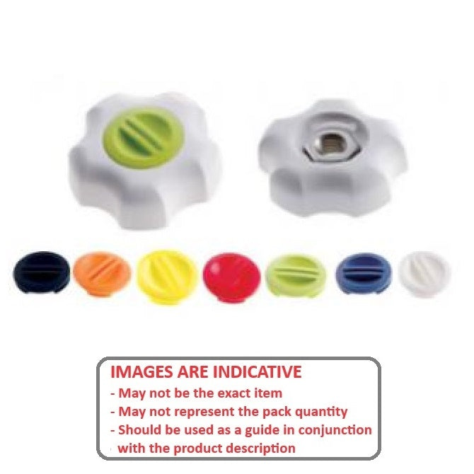 1099247 | KF120M-60-FIT-WBL (PK-30) --- Thumb Knobs - M12 60x24 mm For Hex Head Screw - Plastic Knob