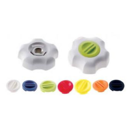 1068241 | KF060M-36-FIT-WBK (Each) --- Thumb Knobs - M6 36x20 mm For Hex Head Screw - Plastic Knob