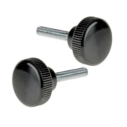 Knurled Knobs - M5 -5x0.8mm- 15x8 mm - Polypropylene with Steel Shank