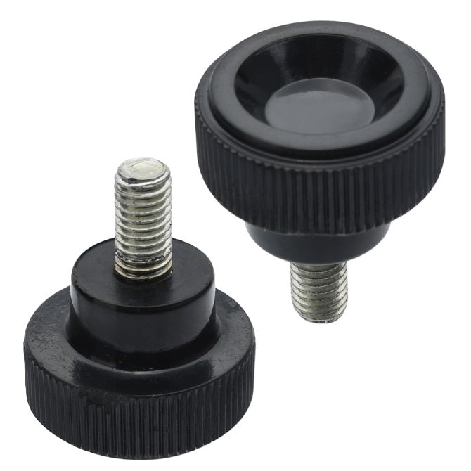 Knobs - Disc - Male Knurled Plastic