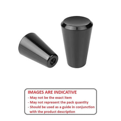 1081945 | KF080M-030-LVR (Each) --- Lever Knobs - M8 - 8x1.25mm - 30x15 mm Threaded Bore - Plastic Knob