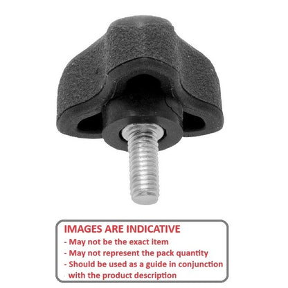 1074430 | KM064C-030-3L-SFT (50 Pcs) --- Knobs - 1/4-20 UNC (6.35mm) x 29.97 x 12.7 mm