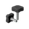 1077284 | KM079C-040-4L32 (Each) --- Lobe Knobs - 5/16-18 UNC - 7.94mm - 39.88x31.8 mm Four Lobe - Plated Steel Knob