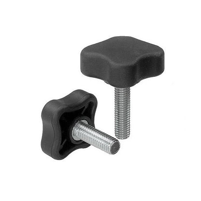 Lobe Knobs - 1/4-20 UNC -6.35mm- 32x25.4 mm - Plated Steel