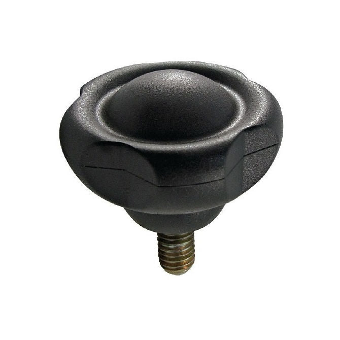 1087803 | KM095C-050-5L20-ST (Each) --- Lobe Knobs - 3/8-16 UNC - 9.53mm - 50x20 mm Five Lobe - Plated Steel Knob