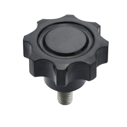 1082659 | KM080M-058-8L10 (Each) --- Lobe Knobs - M8 - 8x1.25mm - 58x10 mm Eight Lobe - Phenolic and Steel Knob