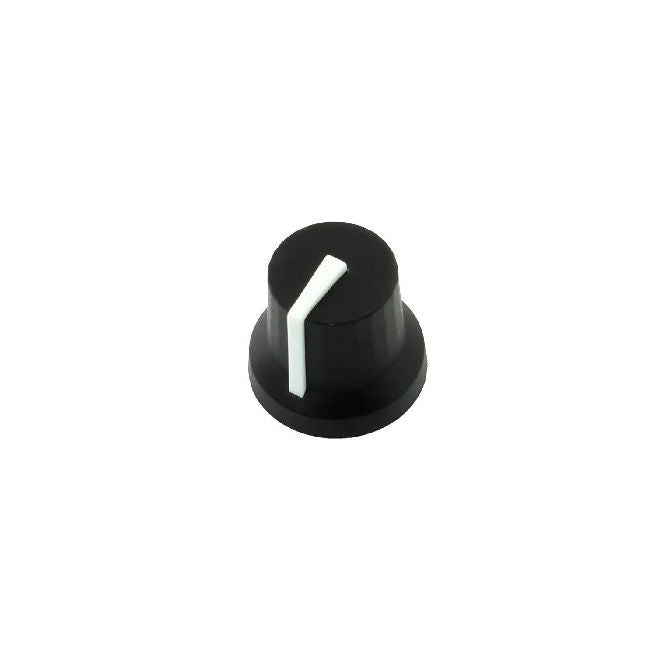 1119006 | KPT-19-AT (Each) --- Pointer Knobs - Diameter Tapered 14 mm with Skirt 16mm 14 mm - 19 Splines 6mm Diameter 14mm Deep Push On Skirted Standard - Plastic Knob