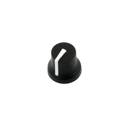 1119006 | KPT-19-AT (Each) --- Pointer Knobs - Diameter Tapered 14 mm with Skirt 16mm 14 mm - 19 Splines 6mm Diameter 14mm Deep Push On Skirted Standard - Plastic Knob