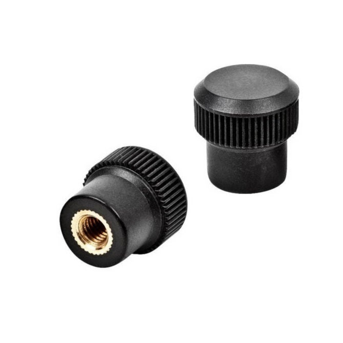 1052369 | KF040M-015-KN-PH (Each) --- Knurled Knobs - M4 - 4x0.7mm - 15x10 mm Female - Phenolic Knob