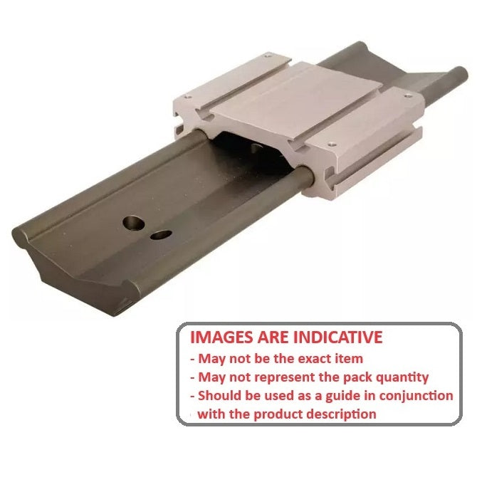 1177572 | PBC-750RS (Each) --- Guide System Two Piece Linear - 74.930 / 50.800 19.05x101.6 mm - Aluminium 6061-T6 with Ceramic Coated Rail and Frelon Gold self-lubricating