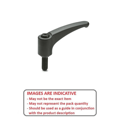 1061098 | KHD-303RS (Each) --- Adjustable Stud Handles - M5 - 5x0.8mm - 10 mm - Plastic with fibreglass reinforcement Handle