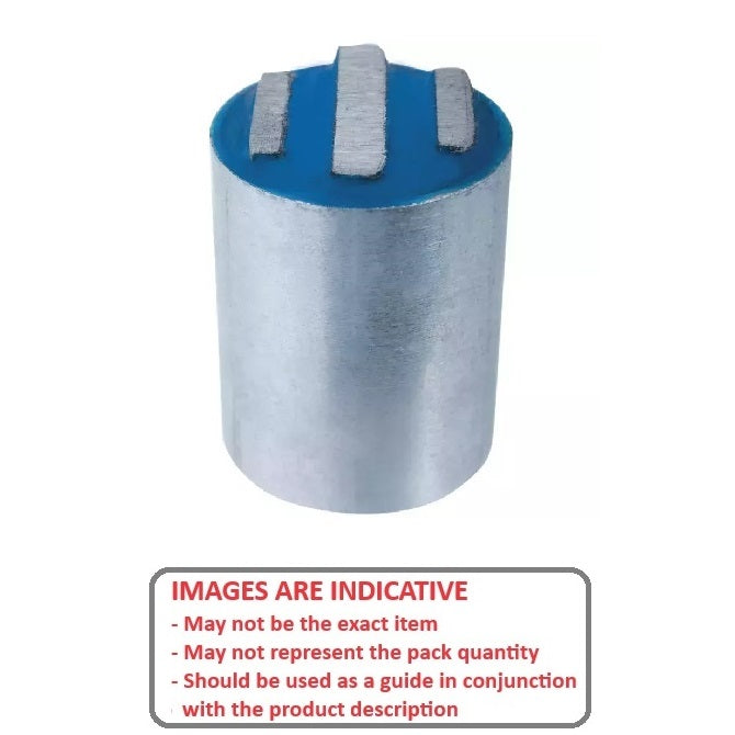 1110903 | MAG-D-16-025-C3T (Each) --- 3 Pole Magnets - 15.875x25.4 mm - 6.2 kg Ceramic Insulated Aluminium Tapped Blind Hole
