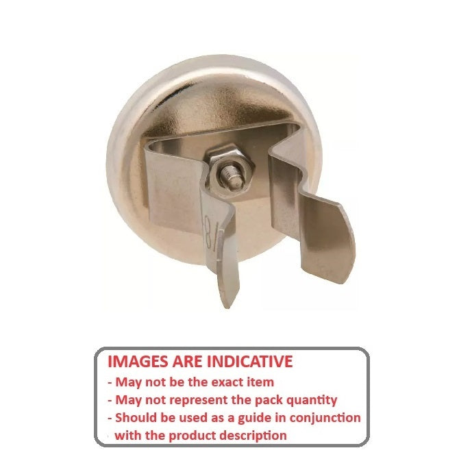 1144326 | MAG-CP-032-21-06-CL (Each) --- Cup Assemblies with Clips Magnets - 31.5x20.57 mm - Option 1 - Stainless Steel Magnet